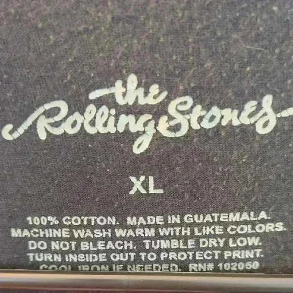 Black the Rolling Stones Graphic Crew Neck Tee, Size XL - Picture 2 of 6